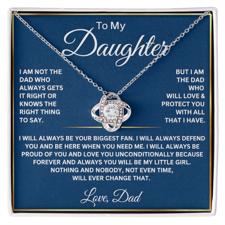 To My Daughter - Love Knot Necklace