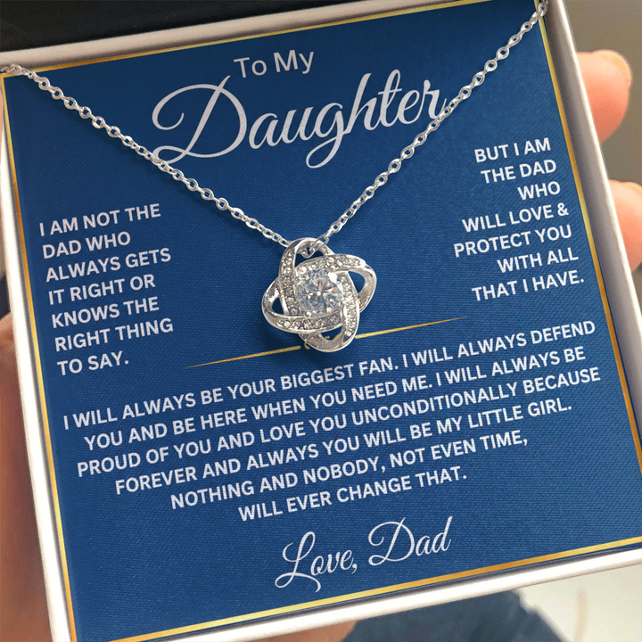 To My Daughter - Love Knot Necklace