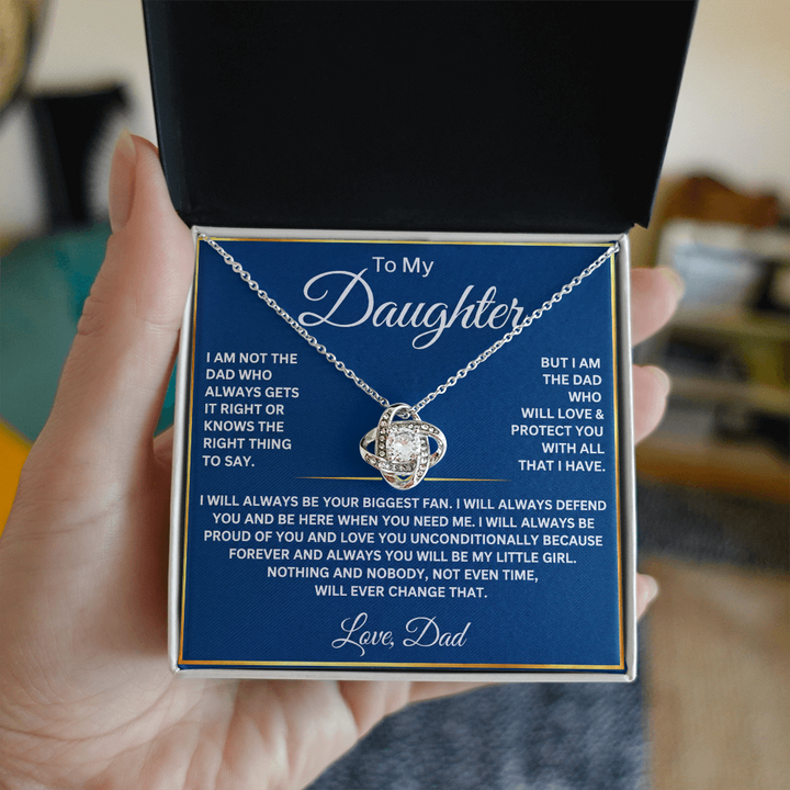 To My Daughter - Love Knot Necklace