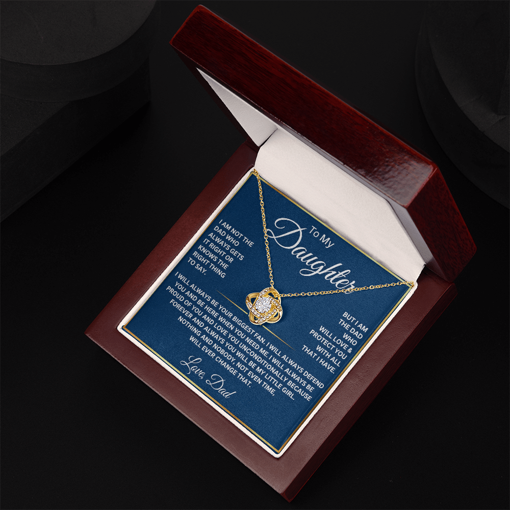 To My Daughter - Love Knot Necklace