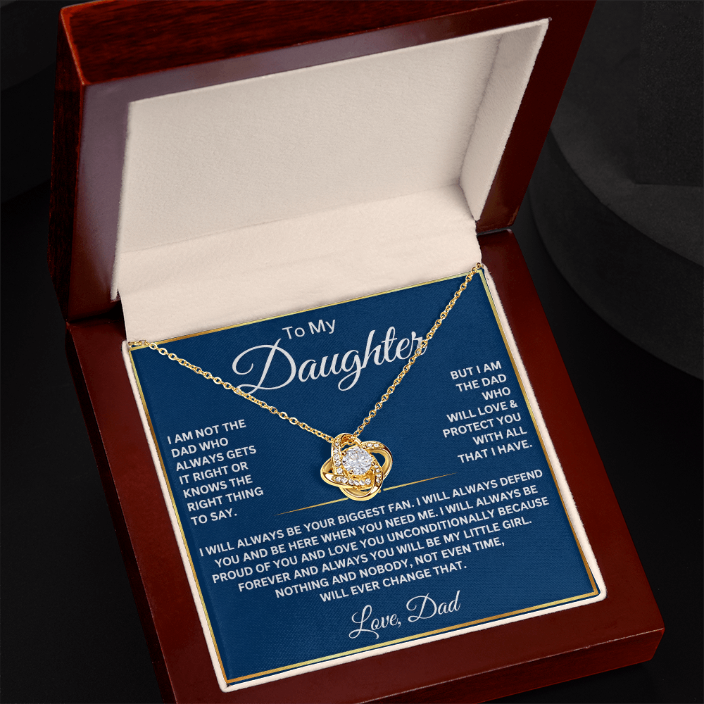 To My Daughter - Love Knot Necklace