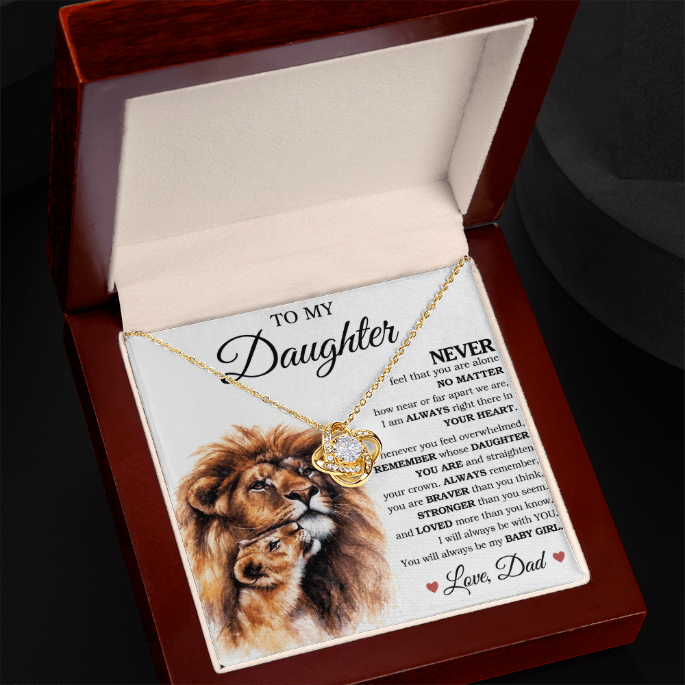 To My Daughter - Love Knot Necklace