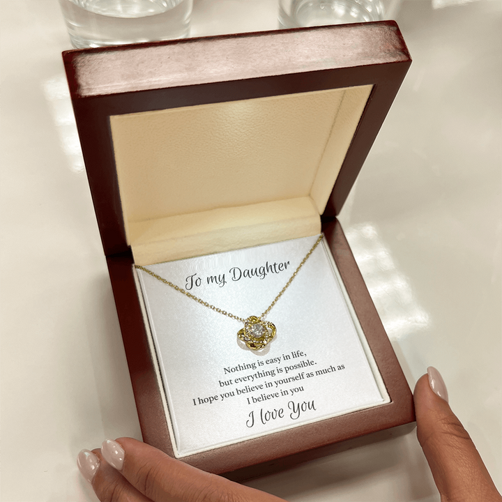 To My Daughter - Love Knot Necklace