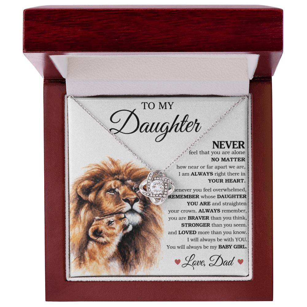 To My Daughter - Love Knot Necklace