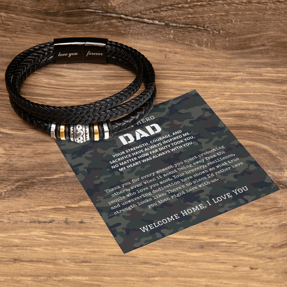 To My Hero - Military Dad Bracelet