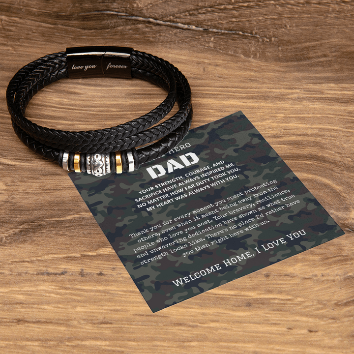 To My Hero - Military Dad Bracelet
