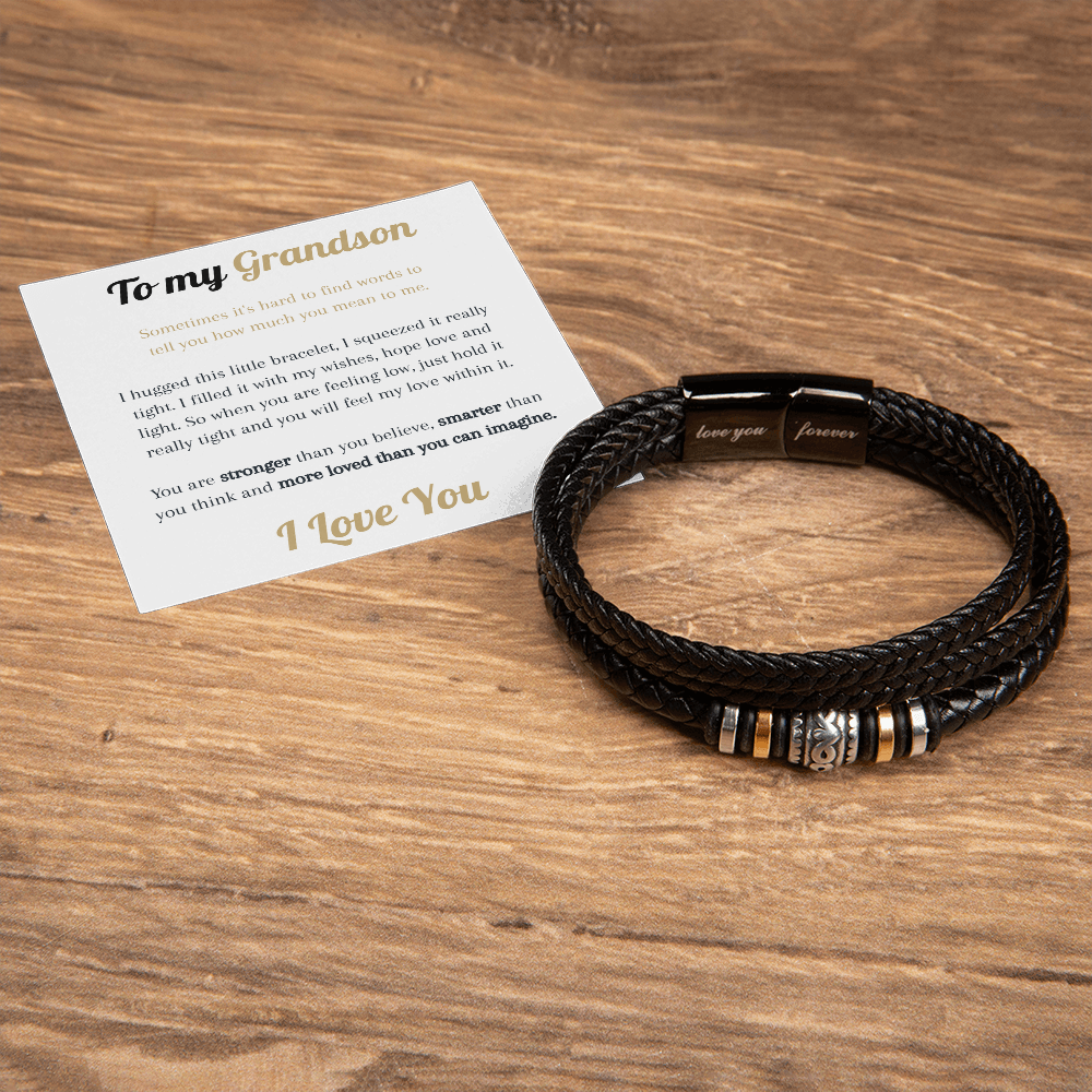 To My Grandson - Never Forget That I Love You - Bracelet