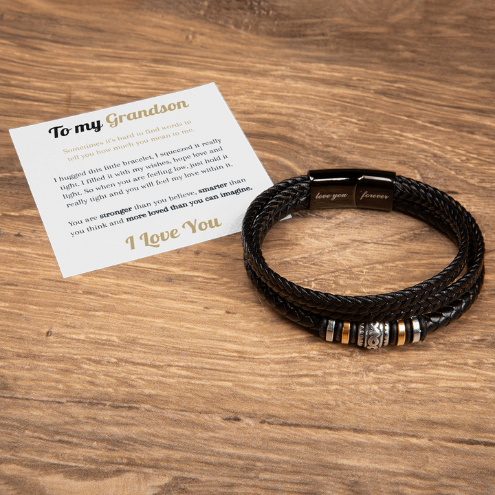 To My Grandson - Never Forget That I Love You - Bracelet