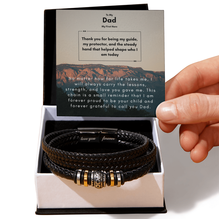 To My Dad, My First Hero Bracelet