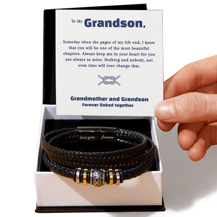 Grandmother and Grandson Forever Linked Together - Bracelet