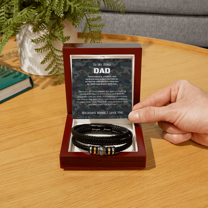 To My Hero - Military Dad Bracelet