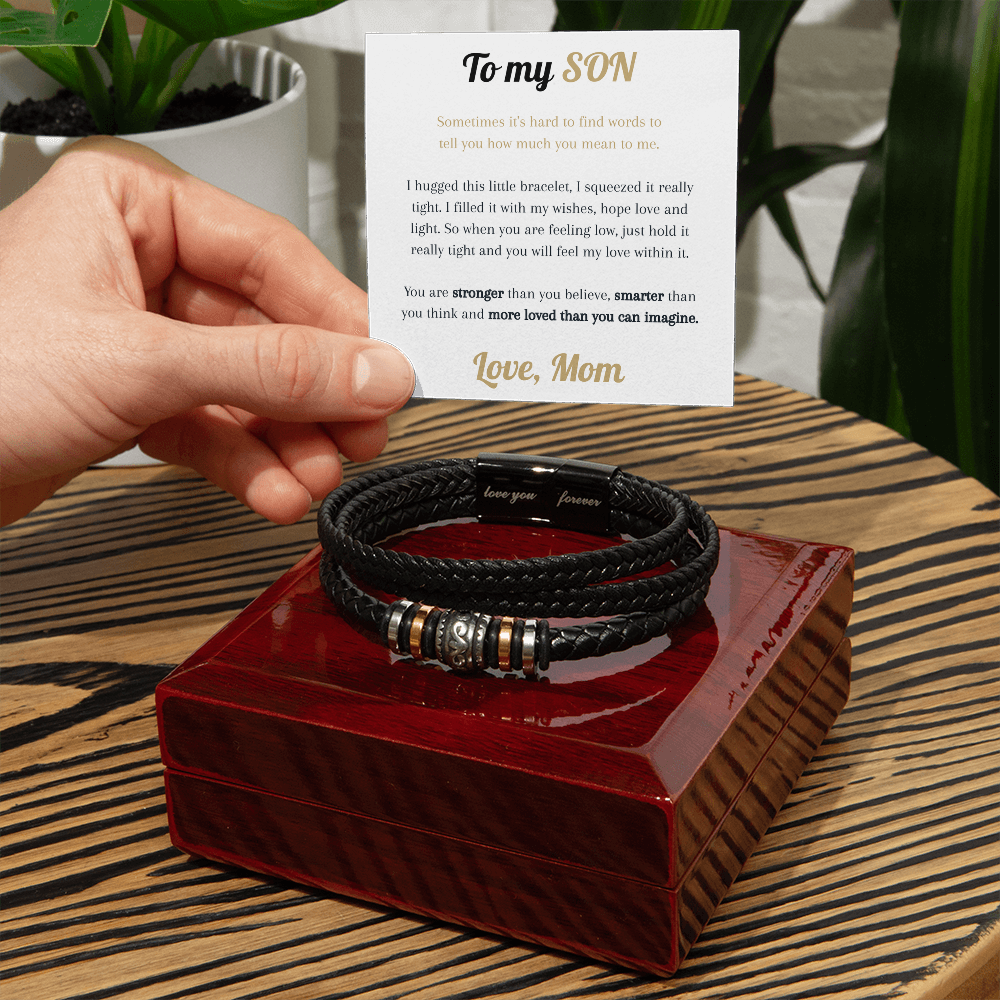 To My Son - Love, Mom - Bracelet
