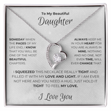 To my Daughter - The Best Chapter Of My Life - Heart Necklace