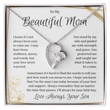 To My Mom - Love Always, Your Son - Heart Necklace