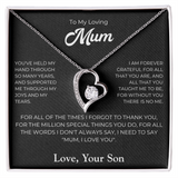 To My Loving Mum - Heart Necklace