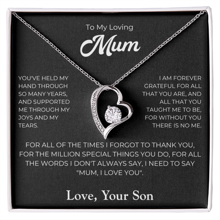 To My Loving Mum - Heart Necklace